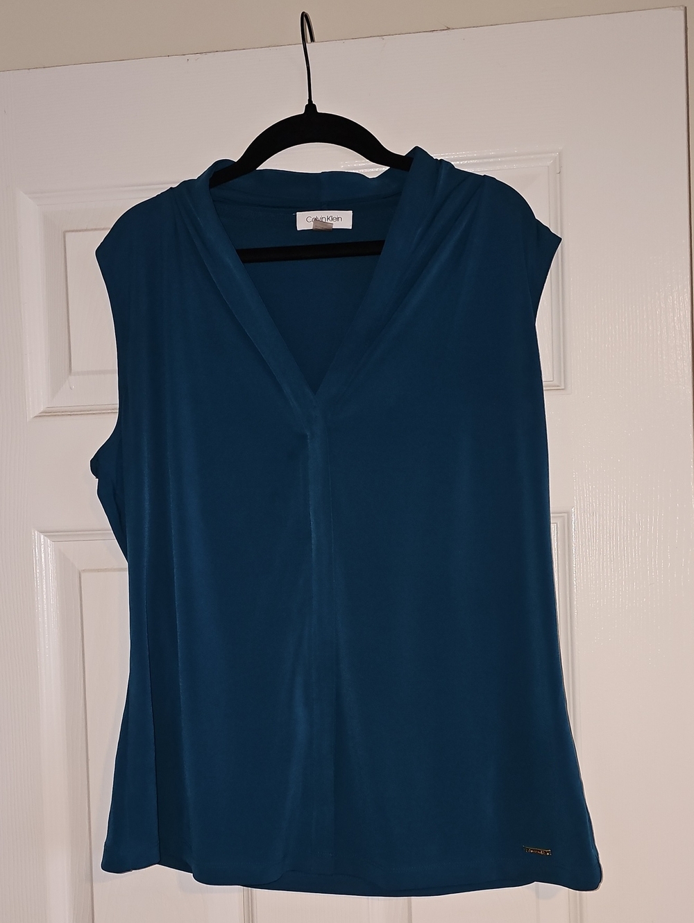 Calvin Klein Teal V-Neck Sleeveless Camisole